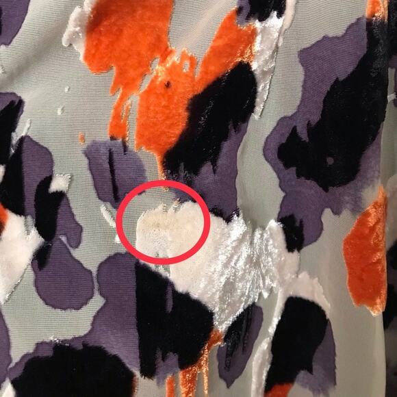 CAbi Radiant Dress Cream Velvet Burnout Floral Autumnal Sleeveless Work Size XS - Picture 7 of 9